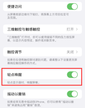 金州苹果授权维修站分享iPhone轻点无法唤醒怎么办 