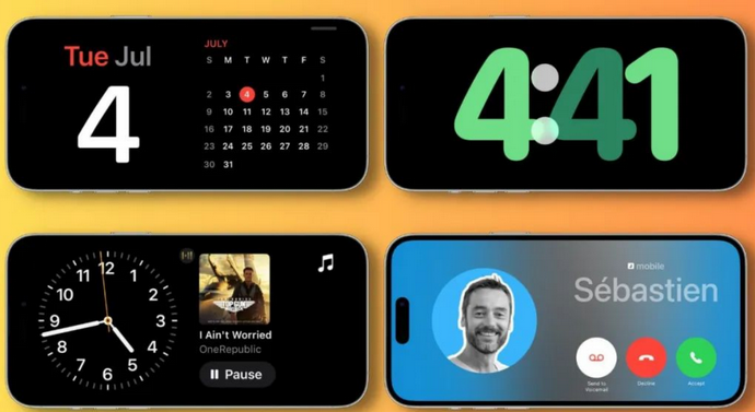 金州苹果手机维修分享iOS17横屏充电待机显示有什么好处 
